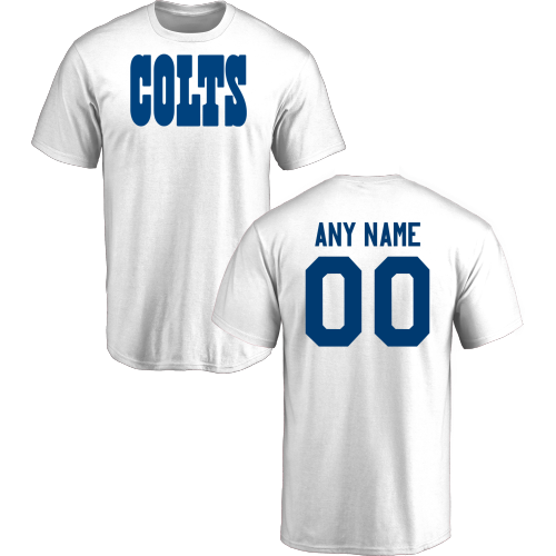 Men Indianapolis Colts Design-Your-Own Short Sleeve Custom NFL T-Shirt